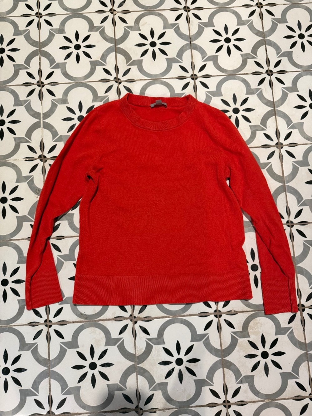 Cos bright orange-red cotton sweater